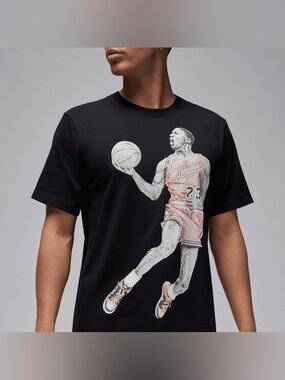 Michael Jordan Short Sleeve Black Sail